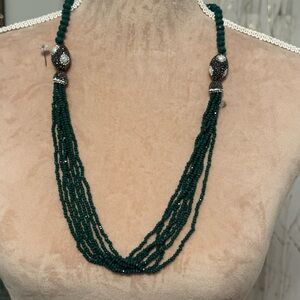 Elegant Green Beaded Necklace